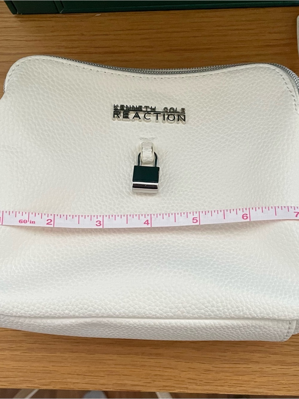 Kenneth Cole Reaction White Pebbled Mini Shoulder Bag